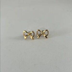 Elegant Gold Bow Earrings